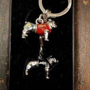Mini Bulldog Keychains - Red and Black